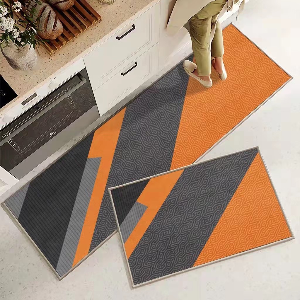 Nordic-style diatom mud water-absorbing soft cushion bathroom and kitchen anti-slip floor mat, washable, quick-drying, waterproof entry mat Application Scenario