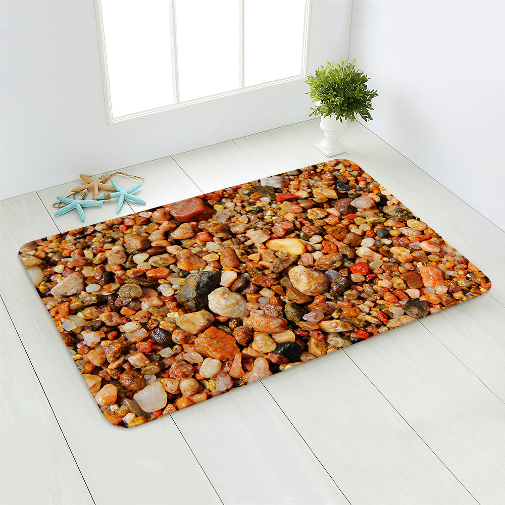 In summer, cool pebbles are used as anti-slip and water-absorbing floor MATS for entering the door, as well as for carpets and floor MATS in the entrance hall, bedroom and bathroom Application Scenario