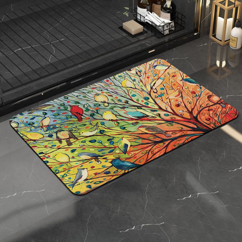 Jun Xi crystal velvet floor mat home scenery entry door door mat kitchen toilet mat bathroom mat non-slip mat thumbnail