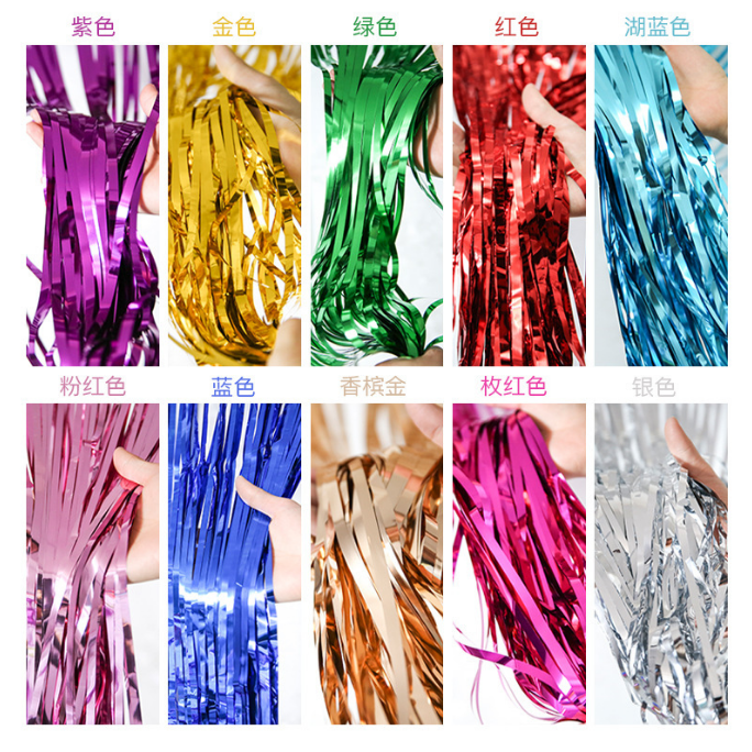 Holiday party decoration rain curtain Photo background wall decoration wedding birthday party decoration background door curtain