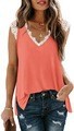 2022 Amazon AliExpress European and American foreign Trade New lace vest Loose Casual slit T-shirt Item Picture