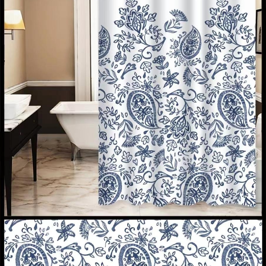EVA plus shower curtain household hotel shower curtain manufacturers direct sales thumbnail