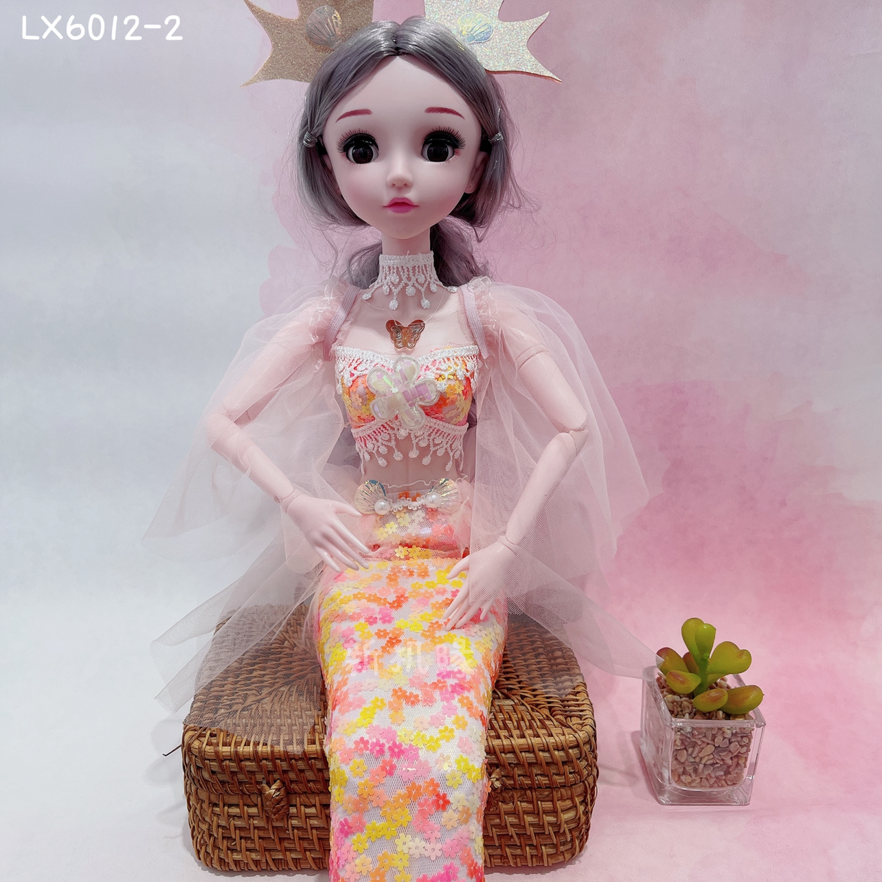 New Opportunity Bestseller: 60cm Mermaid Blinking, Singing, Joint Moving, Barbie Doll, girl Gift toy Item Picture