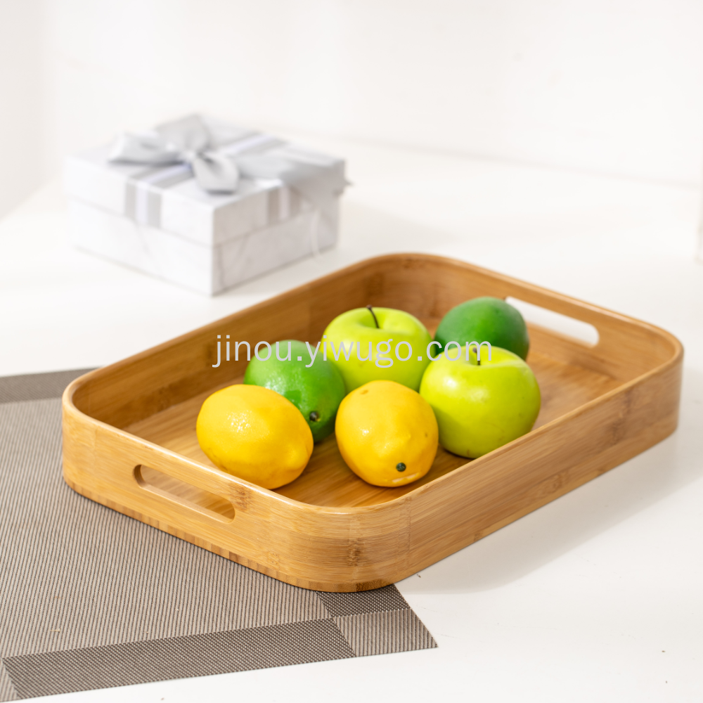 Irregular-shaped all-bamboo-bottomed bamboo plates, tea plates and pastry plates Specification image