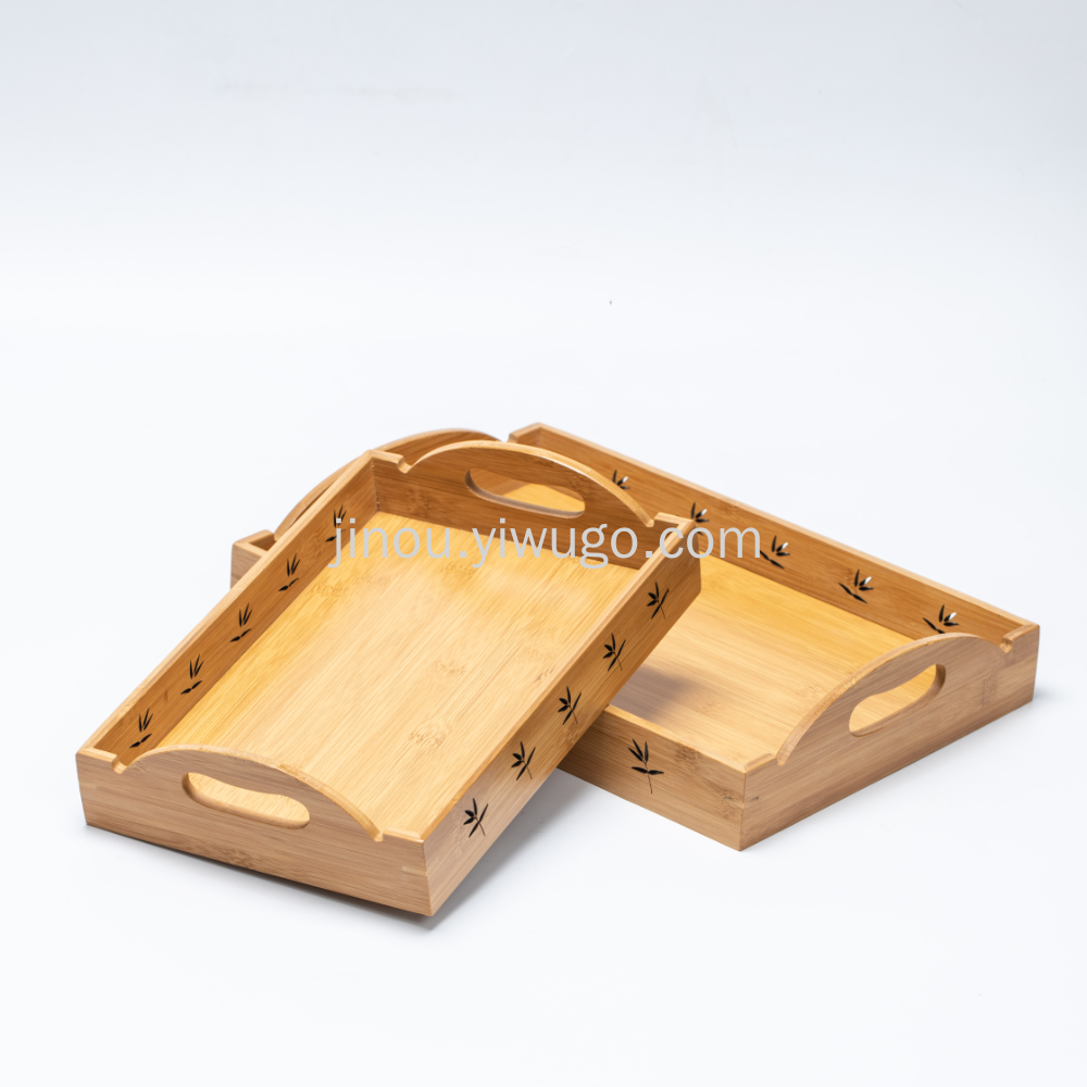 Hoja disco de bambú bandeja de té Specification image