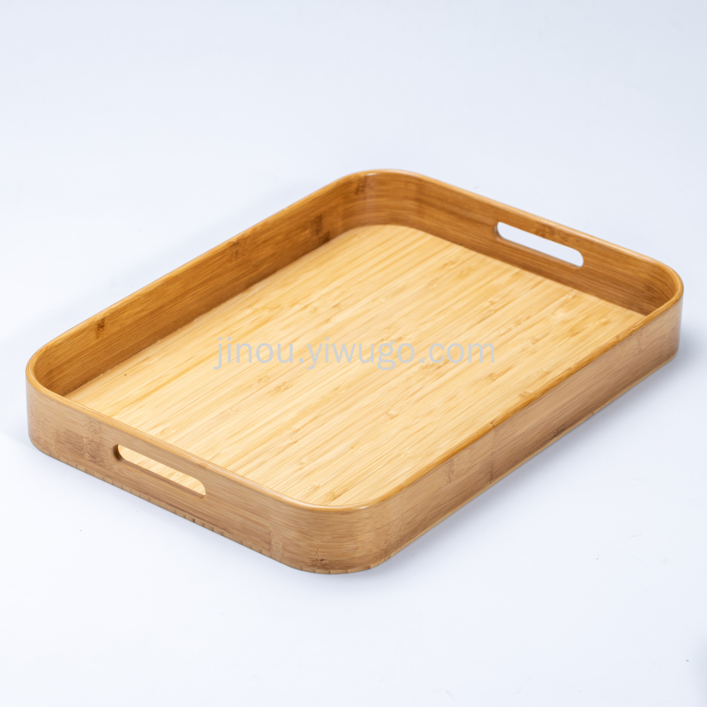 Irregular-shaped all-bamboo-bottomed bamboo plates, tea plates and pastry plates details Picture