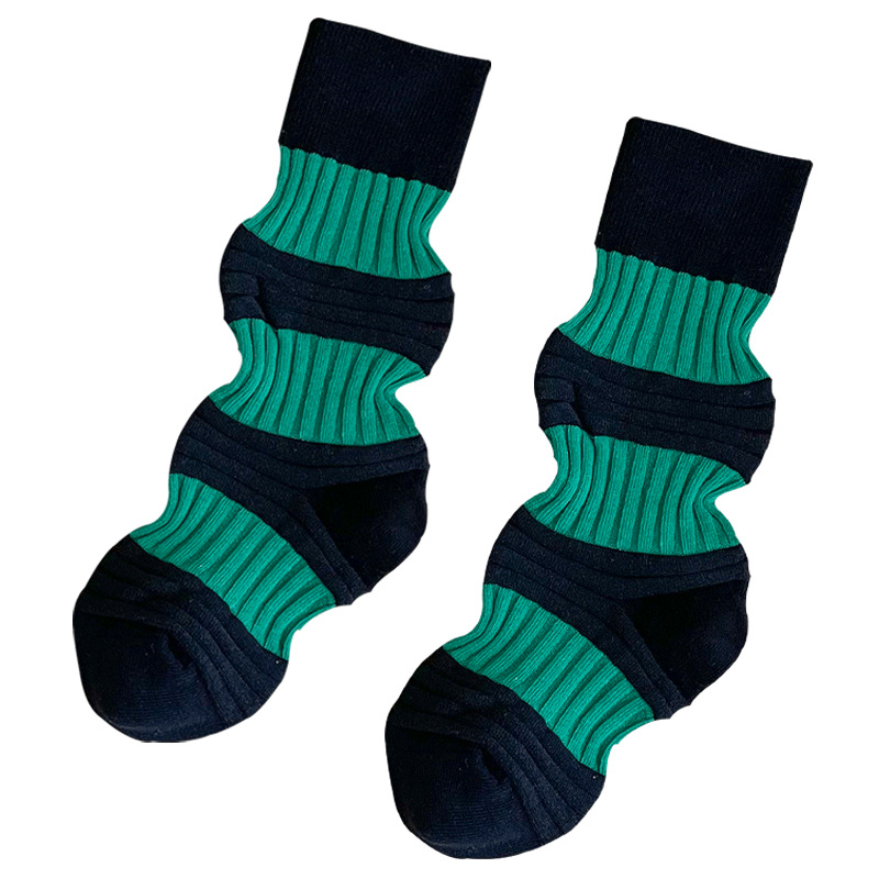 Women's autumn retro and unique lantern socks, women's mid-calf combed cotton long socks, sweat-absorbing and breathable women's socks for hair replacement Item Picture