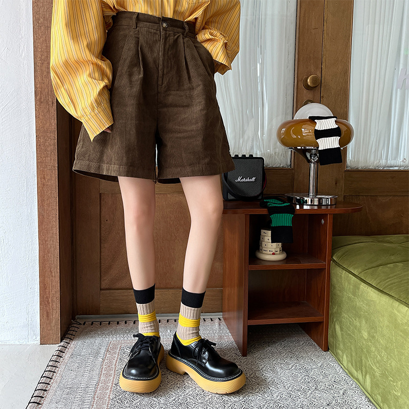 Women's autumn retro and unique lantern socks, women's mid-calf combed cotton long socks, sweat-absorbing and breathable women's socks for hair replacement details Picture