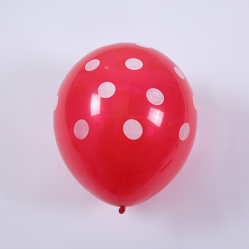 圆点气球图案印刷乳胶气球生日派对波点装饰气球圆形场景布置气球详情图2