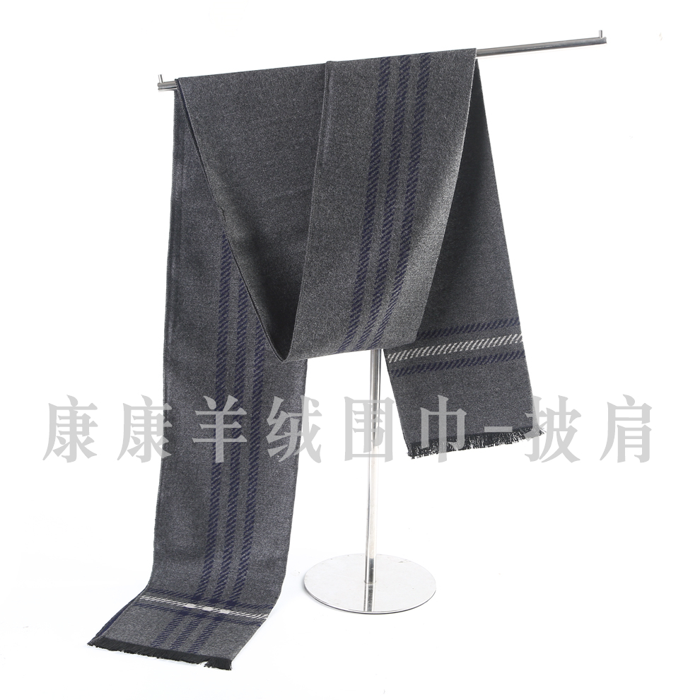وشاح الخريف والرتاء 2022 مقطع مخطي من وشاح خفيف للرجال ليحافظ على دفء الرقبة Item Picture