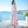 Bohemian dress Summer new women's wear waist-cinching and slimming dress Long dress printed beach dress seaside vacation details Picture