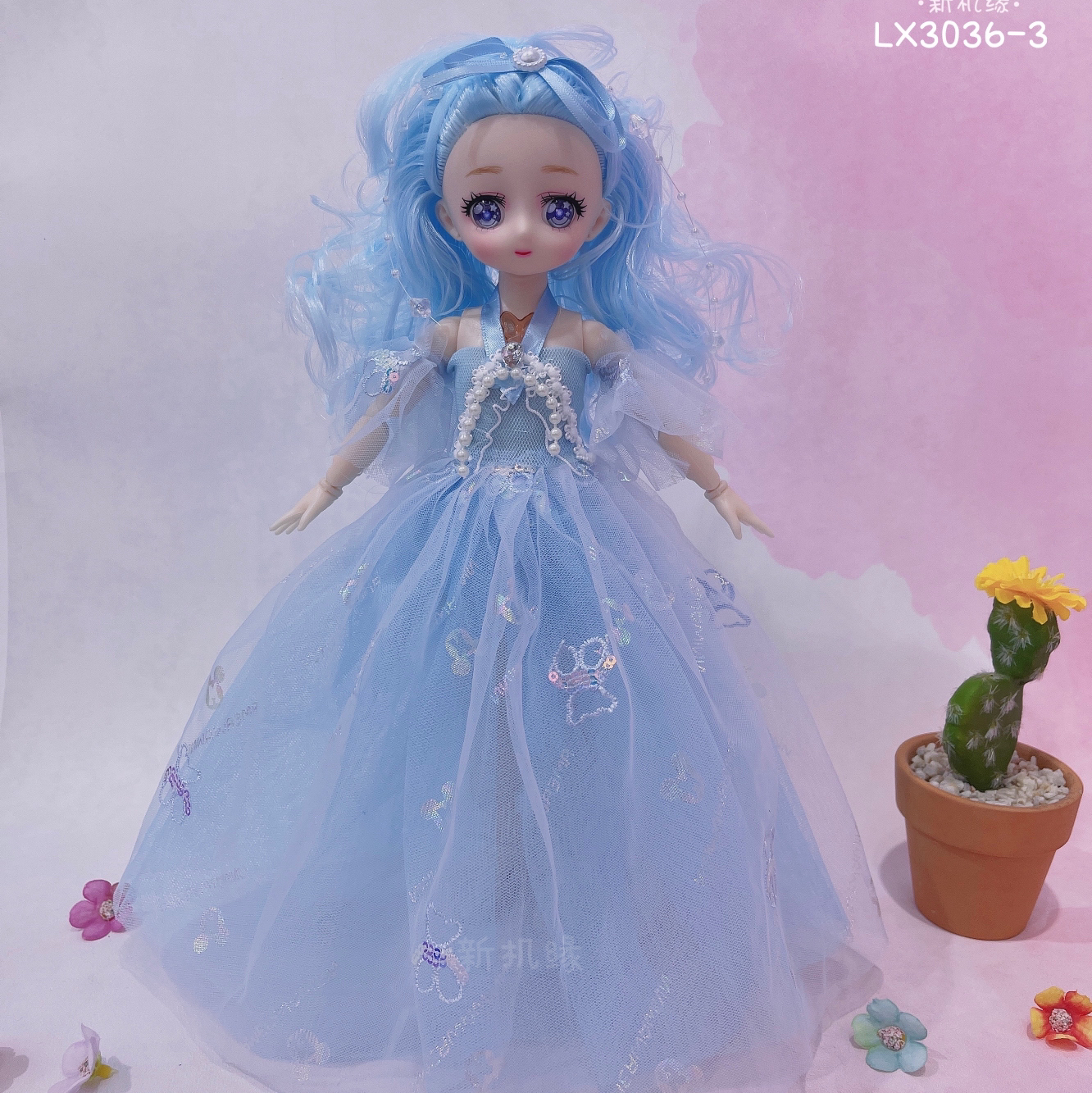 12-inch fashionable Barbie doll, 30cm singing keychain, detachable and changeable pants, hat, backpack girl doll Specification image