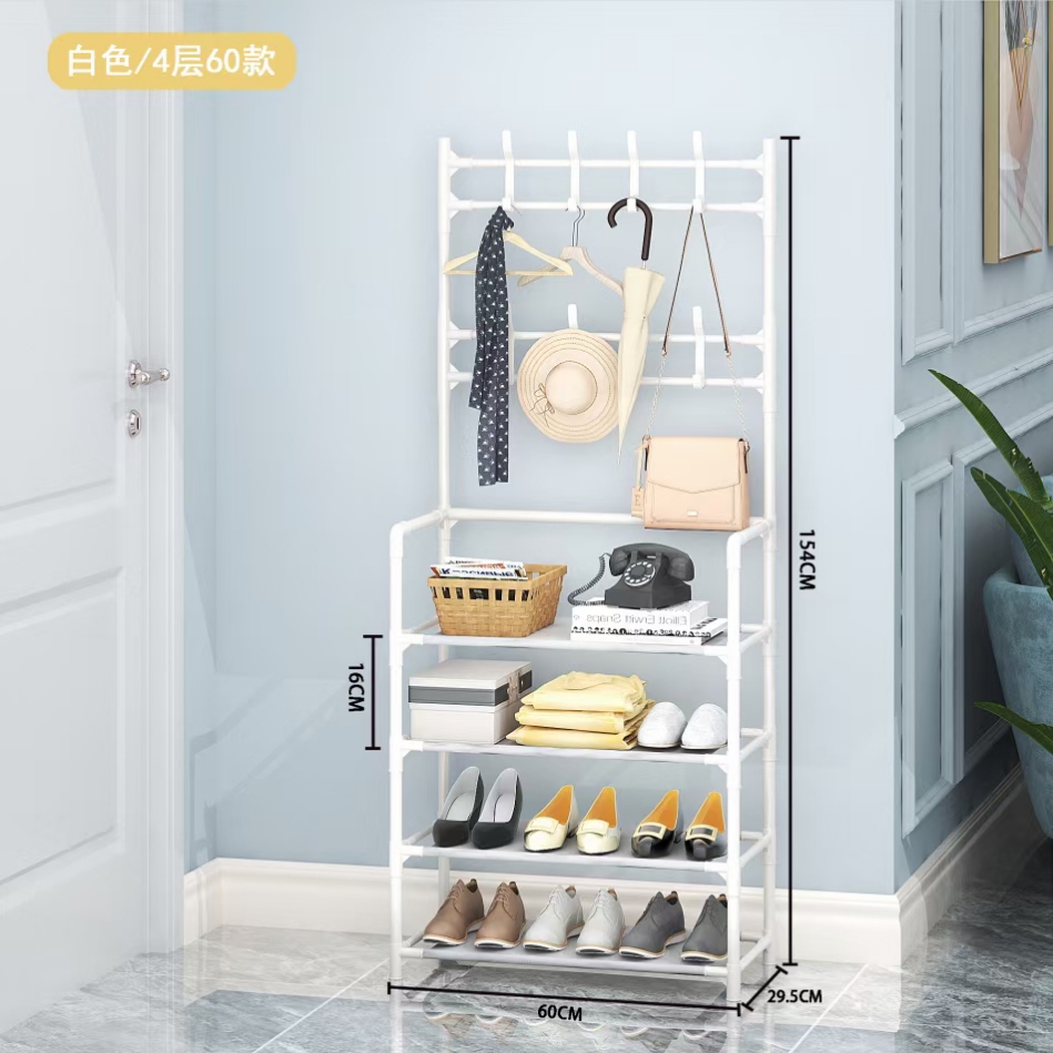 Coat hanger floor bedroom hanger coat and hat rack solid wooden shoes rack door clothes rack door shoe cabinet household integration