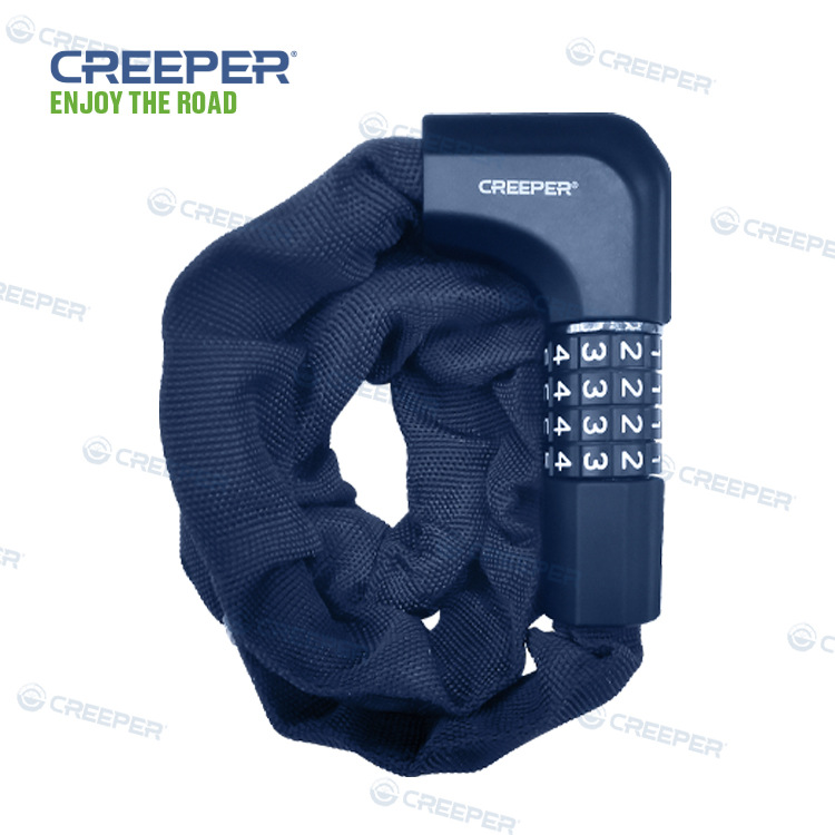 Crawler factory direct sales, lock password, 4-digit chain blue, high-quality accessories, bicycle professional