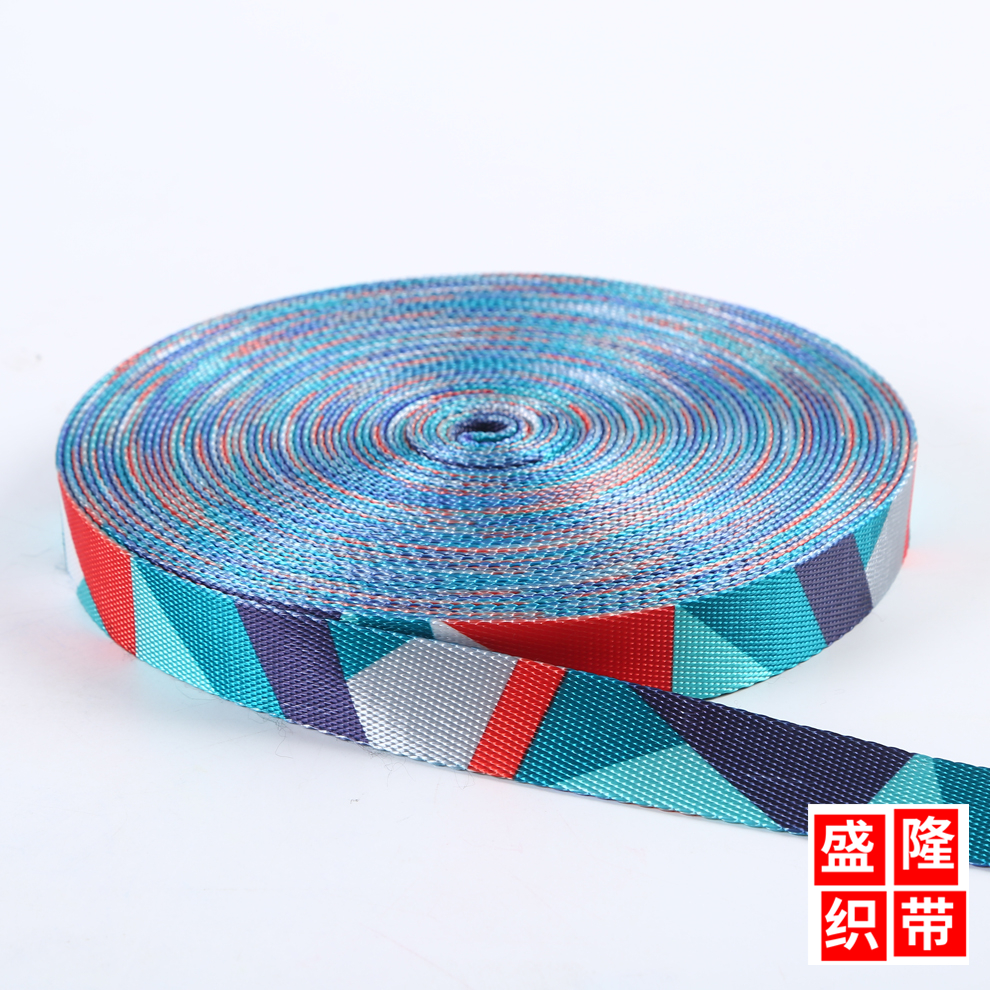 Colorful Mixed Color Ethnic Wind Geometric Pattern Webbing Creative Intercolor Braided Belt Clothing Textile Accessories Bag Sideband details Picture