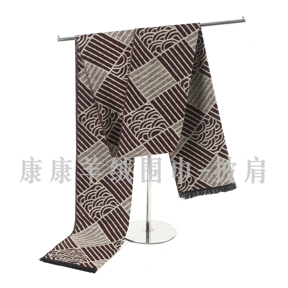 Patrón de impresión simple decoración otoño invierno coreano versión versátil imitación cachemira hilo de punto cuello regalo bufandas para hombres Application Scenario