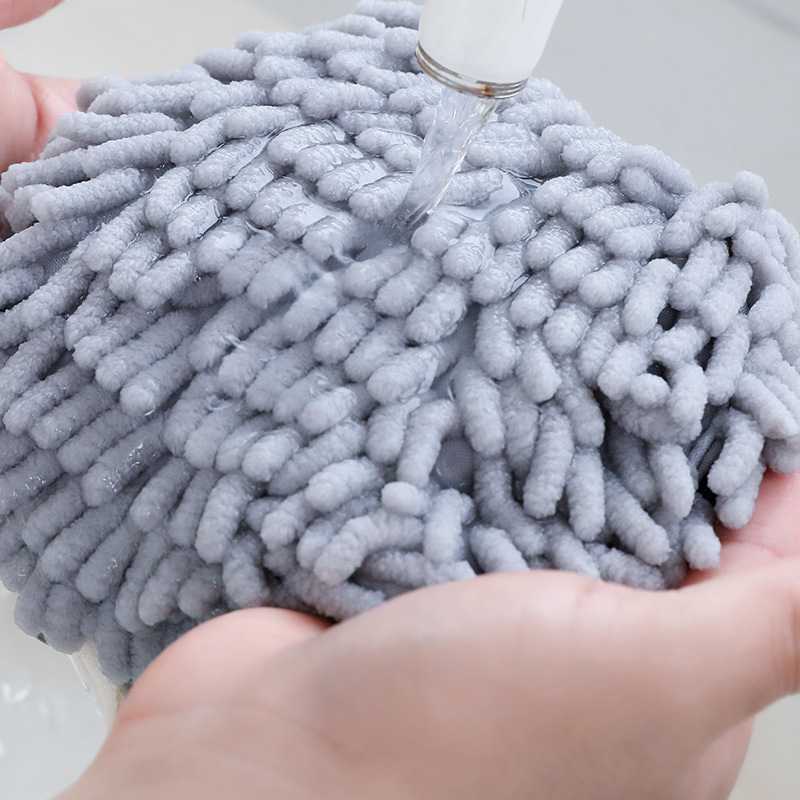 Kitchen and bathroom Japanese-style Chenier handball thickened hanging hand towel, water-absorbing quick-drying cute cloth towel Specification image