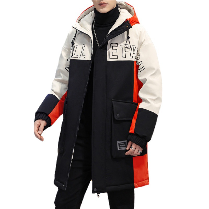A0502 Men's winter mid-length cotton-padded jacket, new thickened cotton-padded jacket, down cotton Item Picture