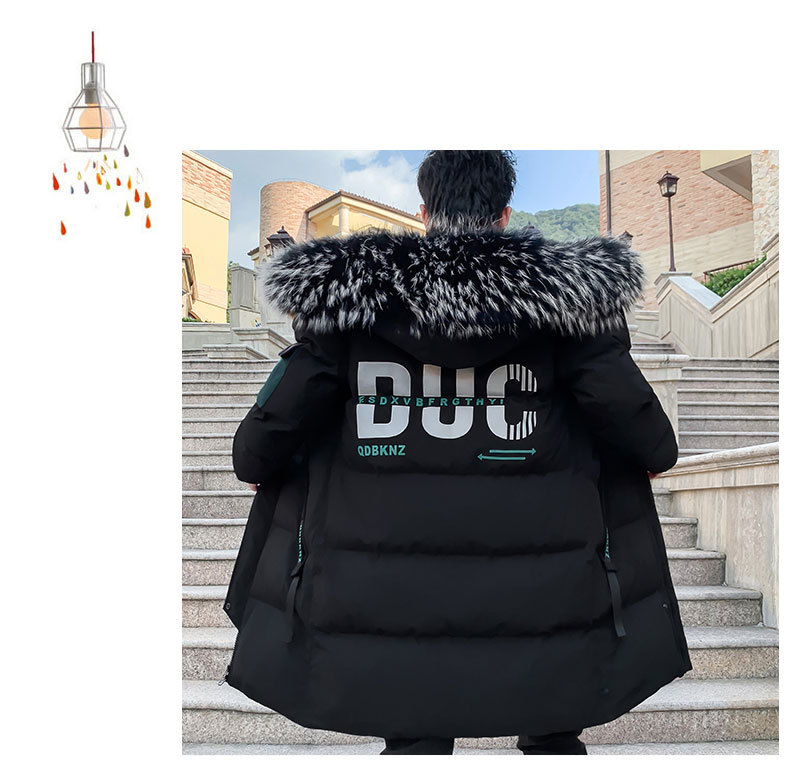 A0747 Winter solid color zipper cotton thickened casual teenagers side-sewn pocket mid-length cotton jacket in stock Application Scenario