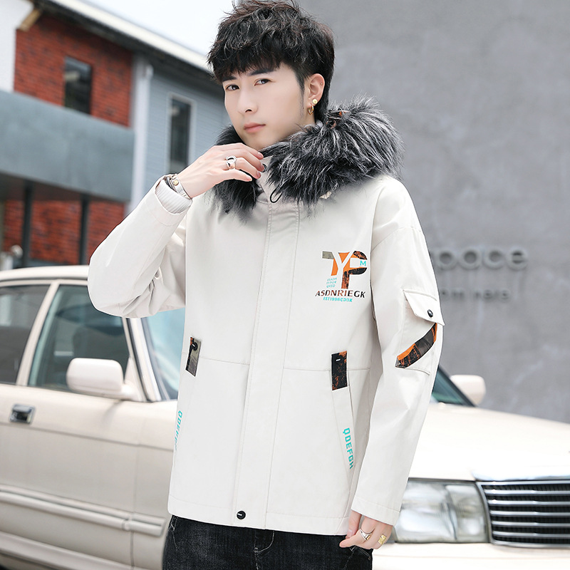 A0723 Autumn and Winter Teenagers' in-stock solid color zipper pocket thickened casual men's wear Application Scenario