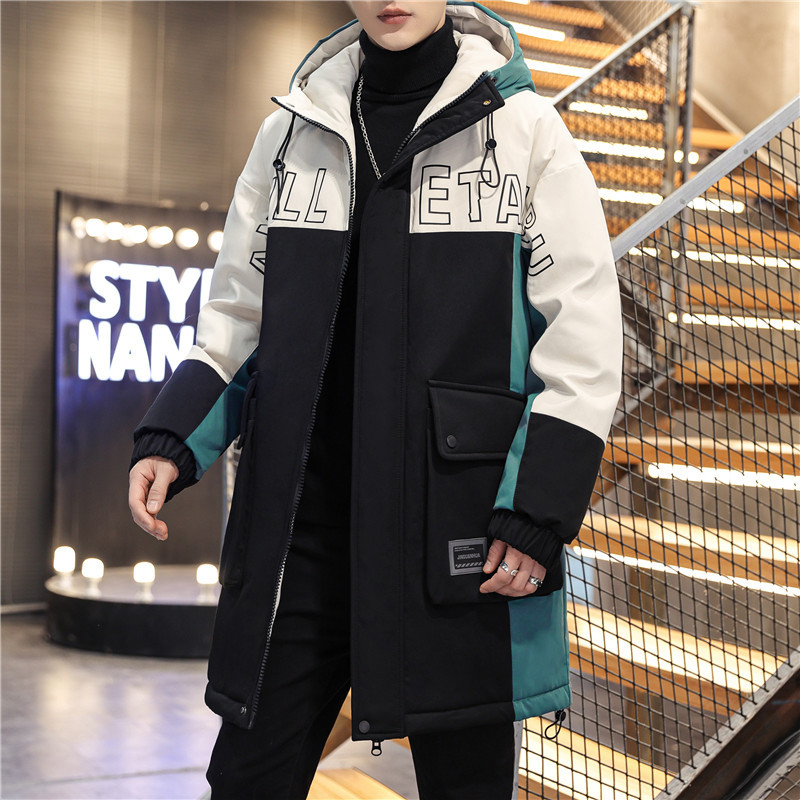 A0502 Men's winter mid-length cotton-padded jacket, new thickened cotton-padded jacket, down cotton Specification image