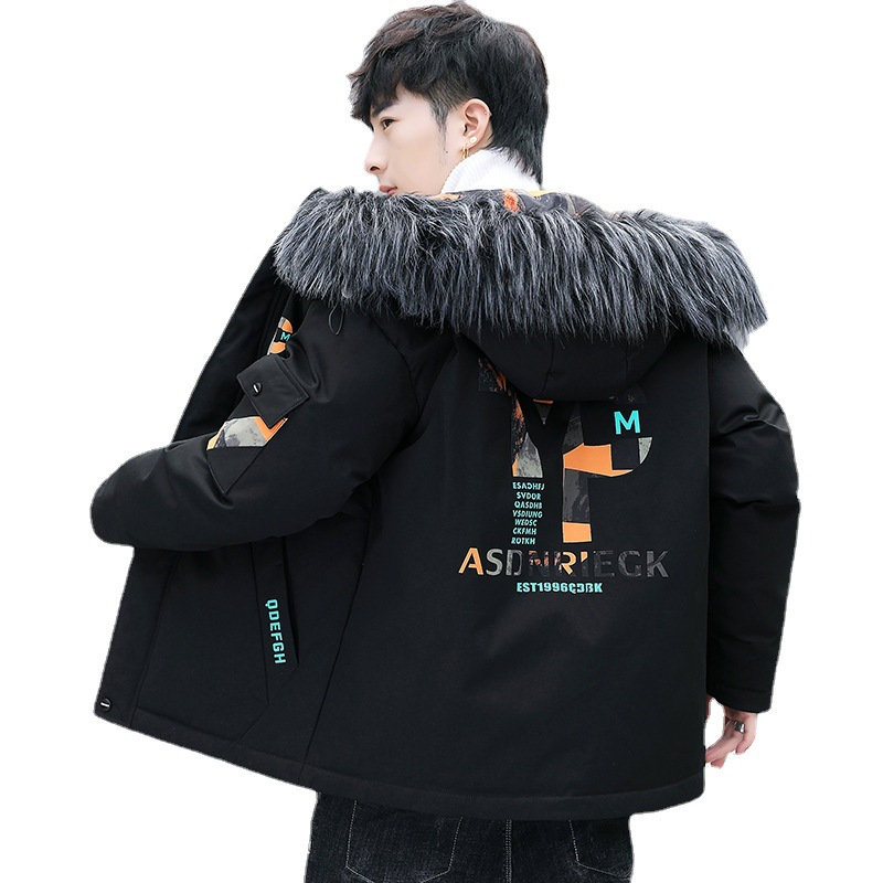 A0723 Autumn and Winter Teenagers' in-stock solid color zipper pocket thickened casual men's wear Item Picture