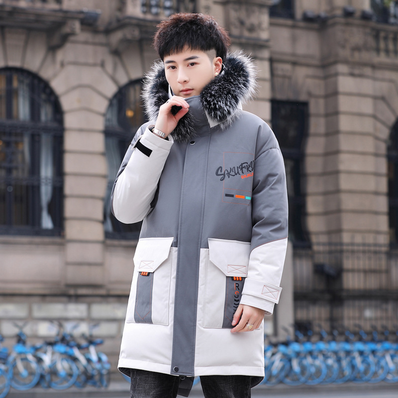A0620 Youth Zipper solid color, thickened warm three-dimensional bag, casual and fitting grey cotton jacket in stock Specification image