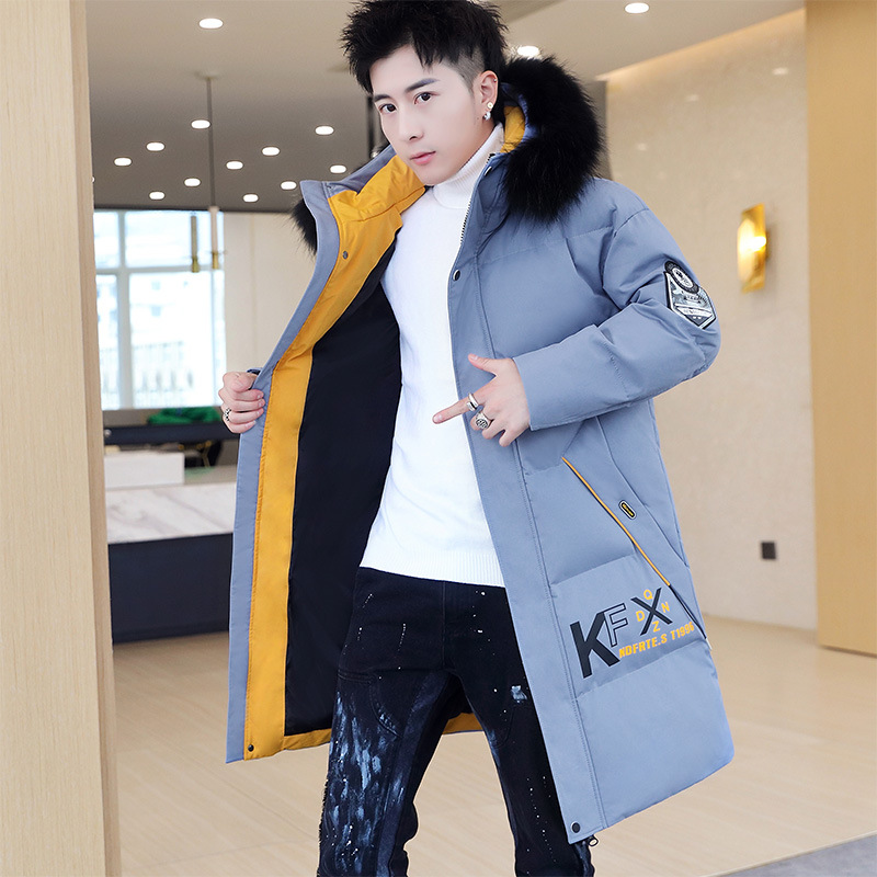 A0827 Men's winter jacket, mid-length new thickened down cotton-padded jacket, trendy winter cotton-padded jacket Specification image