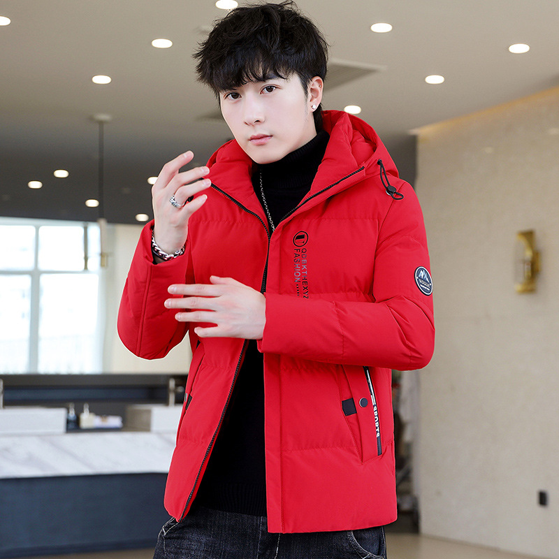 A0519 Men's winter workwear, wool-collared hooded cotton-padded jacket, casual thickened coat, warm jacket details Picture