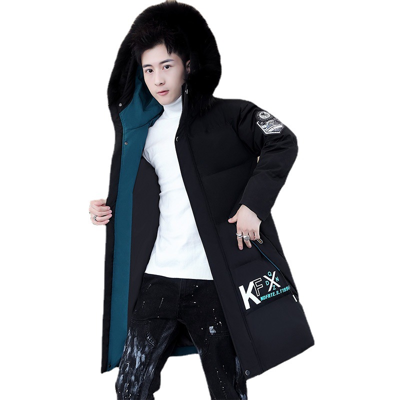 A0827 Men's winter jacket, mid-length new thickened down cotton-padded jacket, trendy winter cotton-padded jacket Item Picture