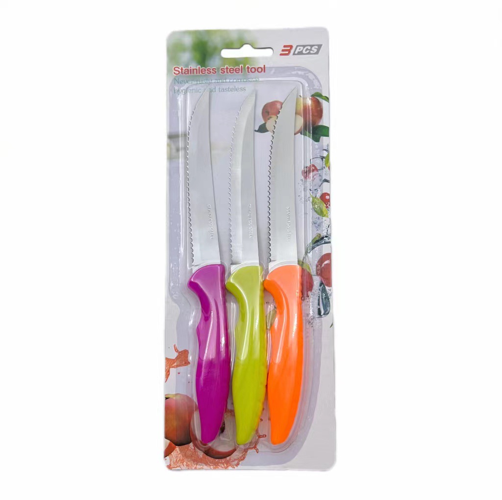 Foreign trade direct sales of large tooth sets, steak knives, serrated knives, household steak knives, stainless steel kitchenware, kitchen bread knives