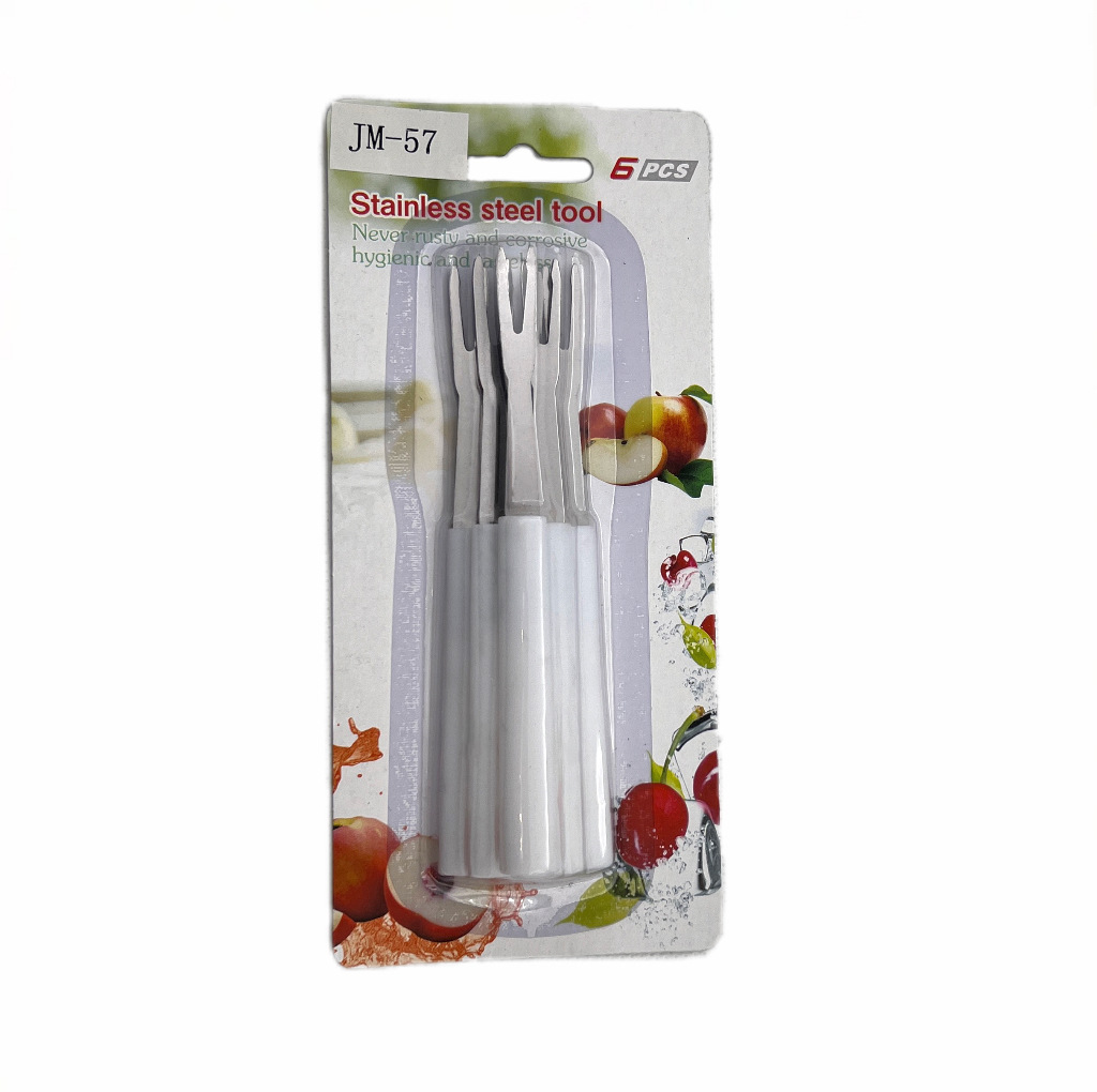 Foreign trade direct sales of stainless steel fruit forks, two-toothed fruit forks, mooncake forks, dessert forks, fruit forks and cheese forks