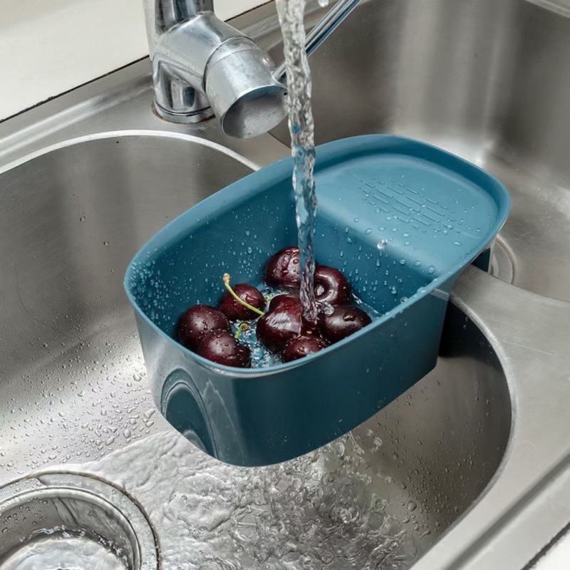 Saddle type drain basket kitchen sink kitchen waste drain hanging basket sink vegetable tea drain rack storage rack