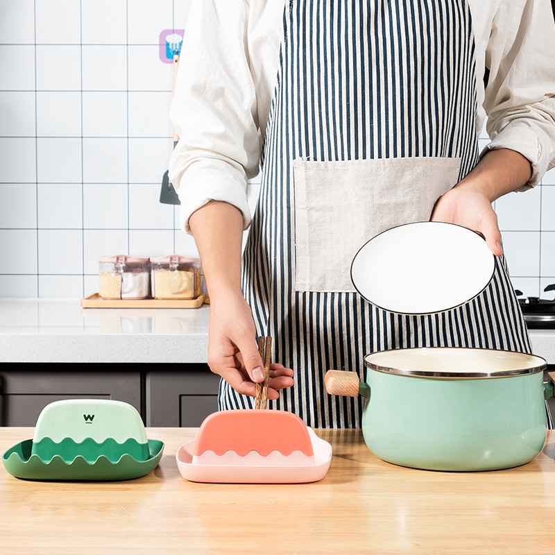 Pudding countertop spatula rack, ice cream spatula rack, household soup spoon pad, chopsticks, pot lid storage rack, kitchen storage rack details Picture