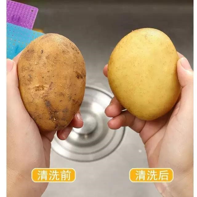 Vegetable and fruit cleaning brush, draining basket, sink gap, soft rubber cleaning brush, multi-functional universal pot brush