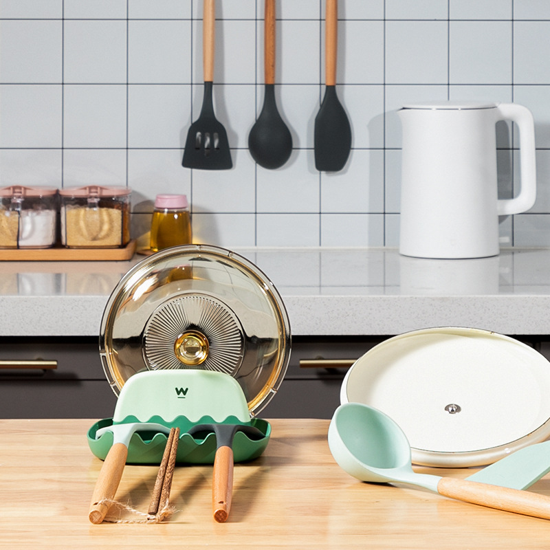 Pudding countertop spatula rack, ice cream spatula rack, household soup spoon pad, chopsticks, pot lid storage rack, kitchen storage rack