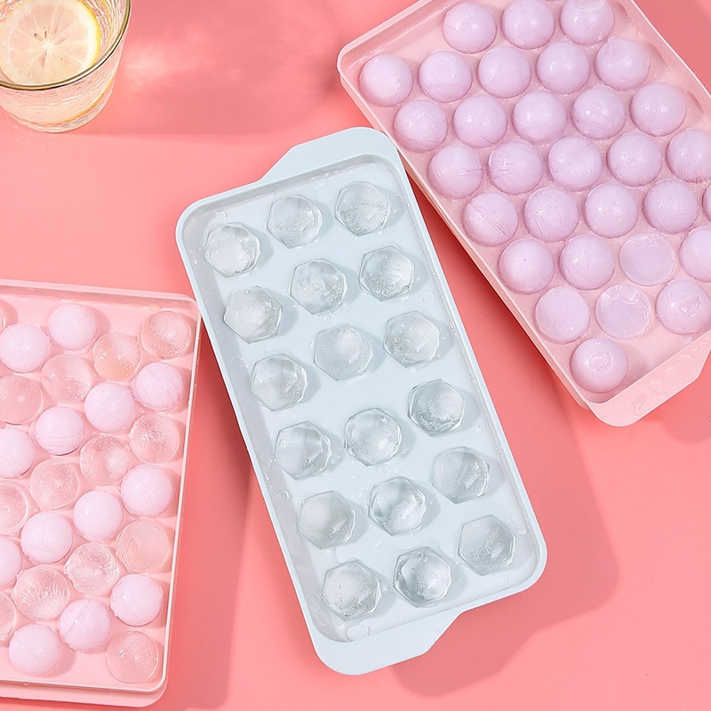 Homemade 33 Ice Hockey Ice Block Mold Refrigerator Ice Box Ball Shaped Ice Grid Creative Home Storage Box