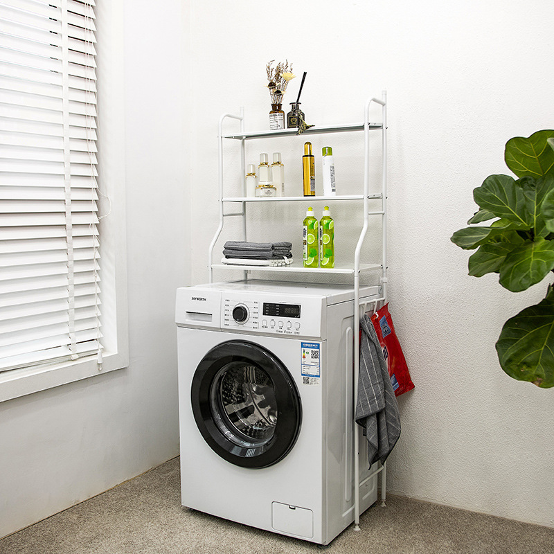 Can Washing Machine Shelf Washing Machine Shelf Floor Roll Toilet Shelf Metal Shelf Bathroom Storage Shelf details Picture