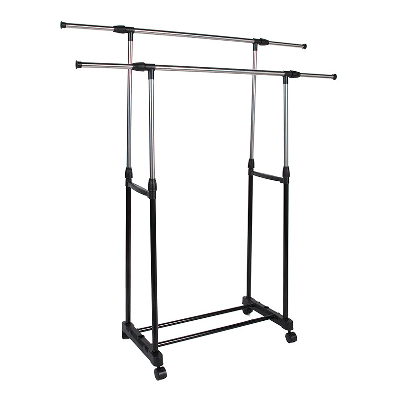 The classic model should have floor-standing wheels, high and low double bars, telescopic modern and simple clothes drying rack and mobile hanging rack Application Scenario