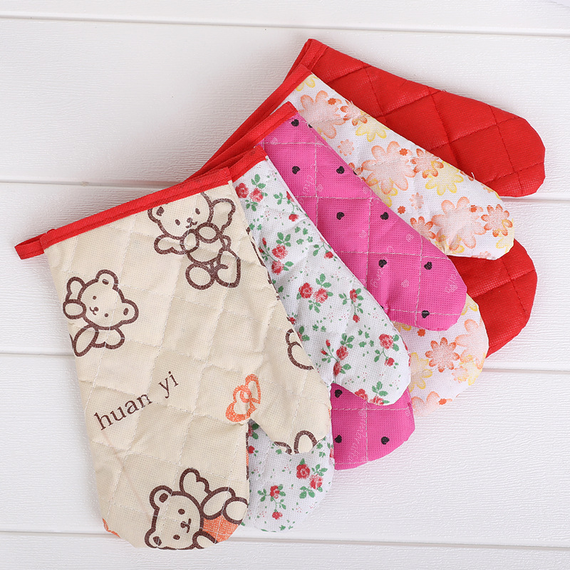 Foreign Trade Non-Woven Microwave Oven Gloves Baking High Temperature Oven Gloves Heat Insulation Non-Slip Gloves details Picture