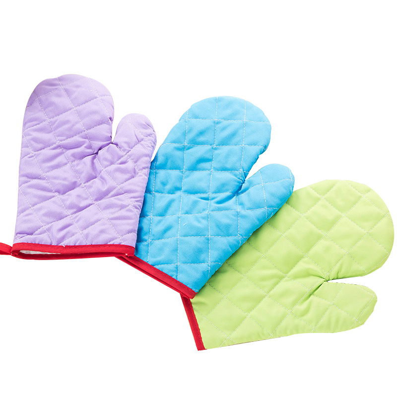 Foreign Trade Solid Color Microwave Oven Gloves Thick Baking Oven Special Heat Insulation Gloves With High Temperature Item Picture