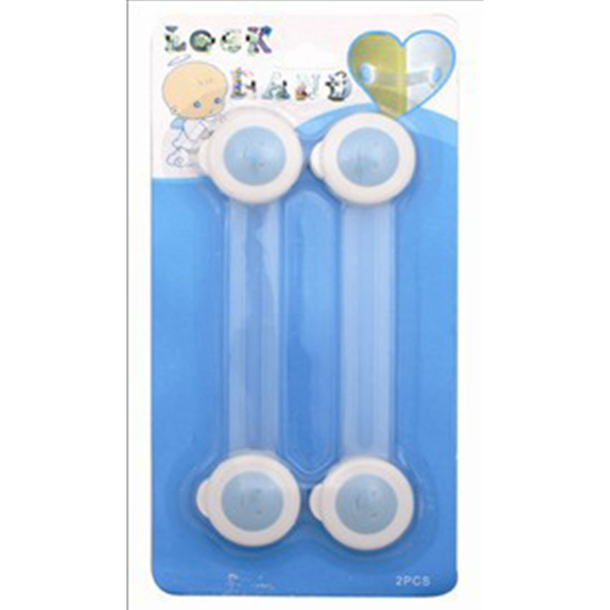 外贸吸卡宝宝婴儿安全用品橱柜锁简易双开儿童安全锁抽屉加长锁