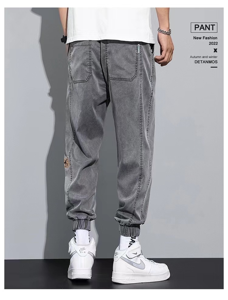 2022 Summer thin and trendy men's pants, 9-inch casual new loose straight-leg men's pants, Ice si jeans for men Application Scenario