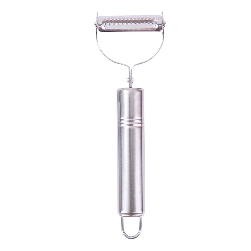 Stainless steel smiling face peeler and grater, multi-functional double-head fruit peeler, vegetable, fruit and melon grater, kitchen small tools Item Picture