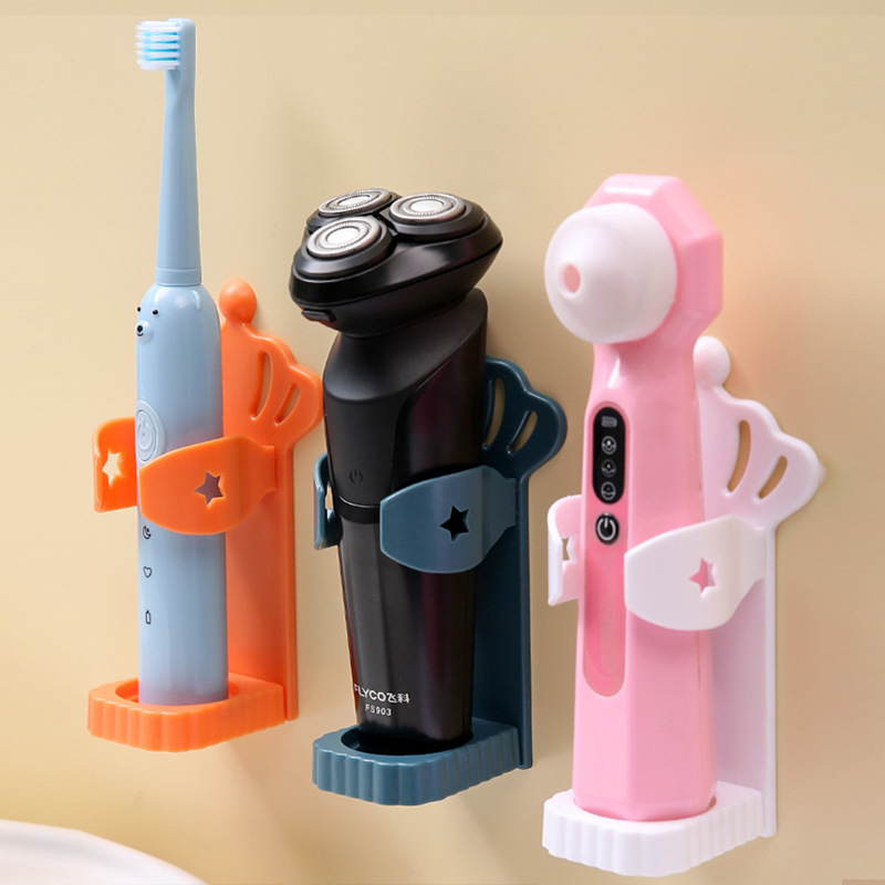 Popular foreign trade electric shaver storage rack, wall-mounted electric toothbrush storage rack without drilling holes, dental ware storage rack