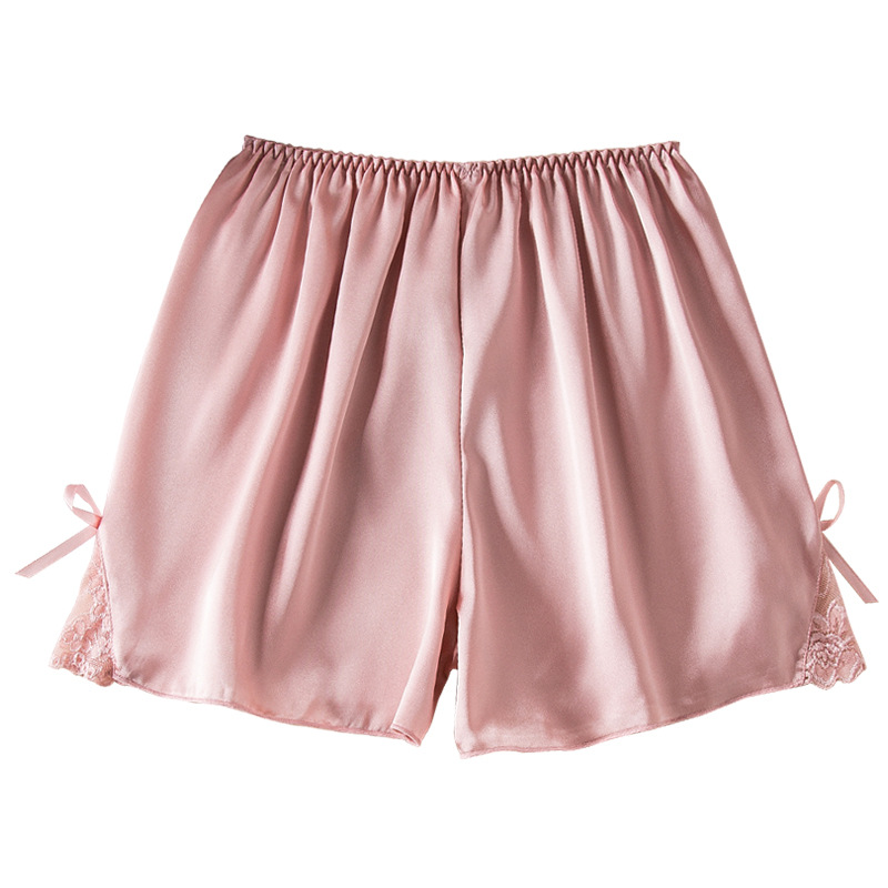 Loose safety pants for women to prevent leakage. Thin bow silk shorts with elastic waist. You can wear three-inch safety pants on the outside Item Picture