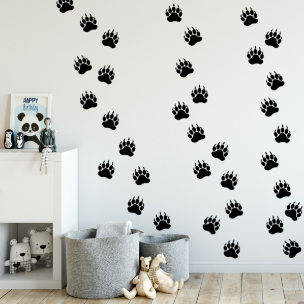 猫爪印 狗爪印 小狗脚印 引擎盖贴 侧门贴 汽车贴纸划痕贴 车身贴