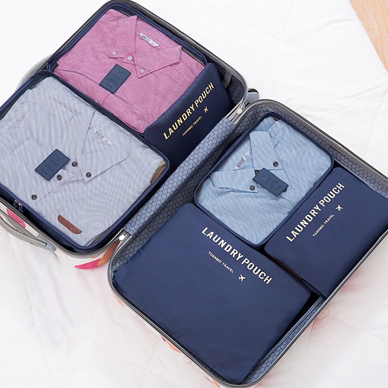 Wholesale travel storage bags, six-piece sets, large luggage storage bags, Oxford cloth clothing bags, travel sets details Picture