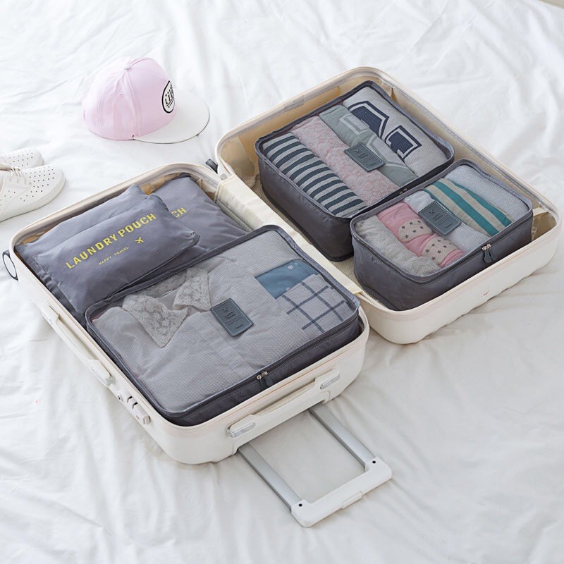 Wholesale travel storage bags, six-piece sets, large luggage storage bags, Oxford cloth clothing bags, travel sets Specification image