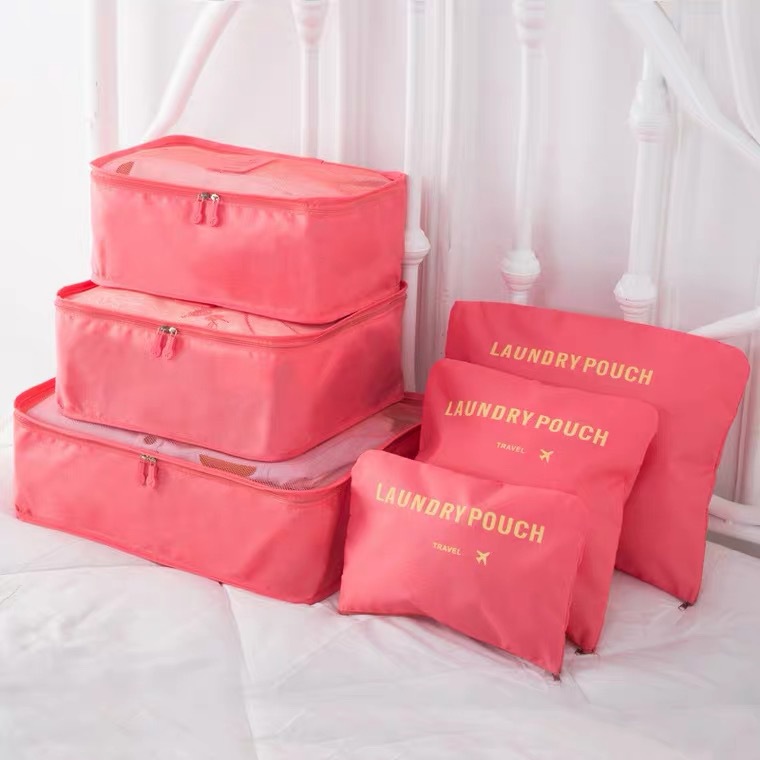 Wholesale travel storage bags, six-piece sets, large luggage storage bags, Oxford cloth clothing bags, travel sets